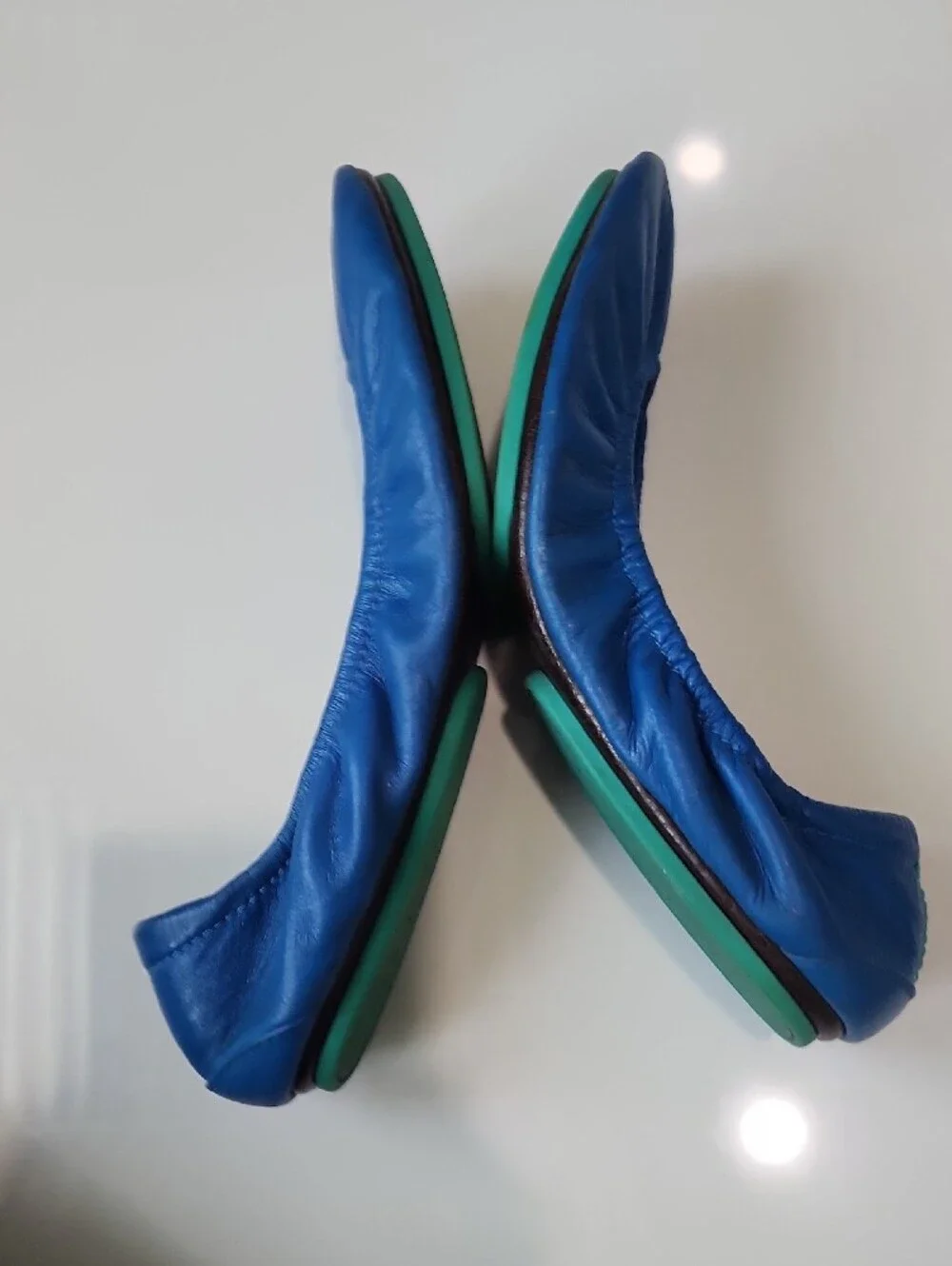 Tieks Blue Leather Ballet Flats